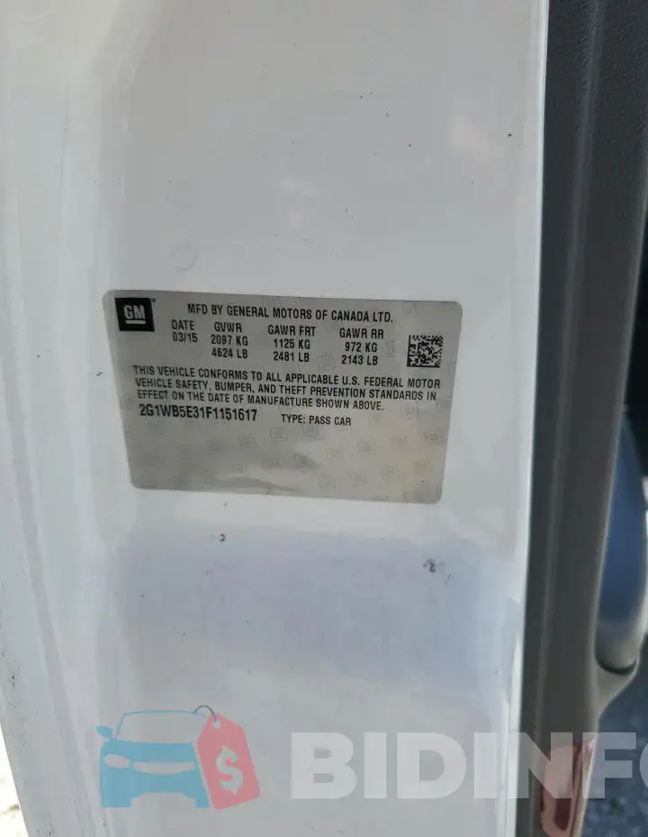 2G1WB5E31F1151617 Photo# 12