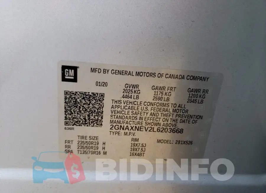 2GNAXNEV2L6203668 Photo# 14