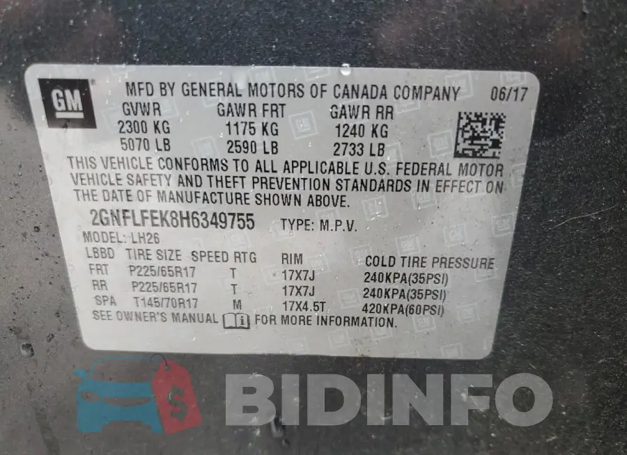 2GNFLFEK8H6349755 Photo# 13