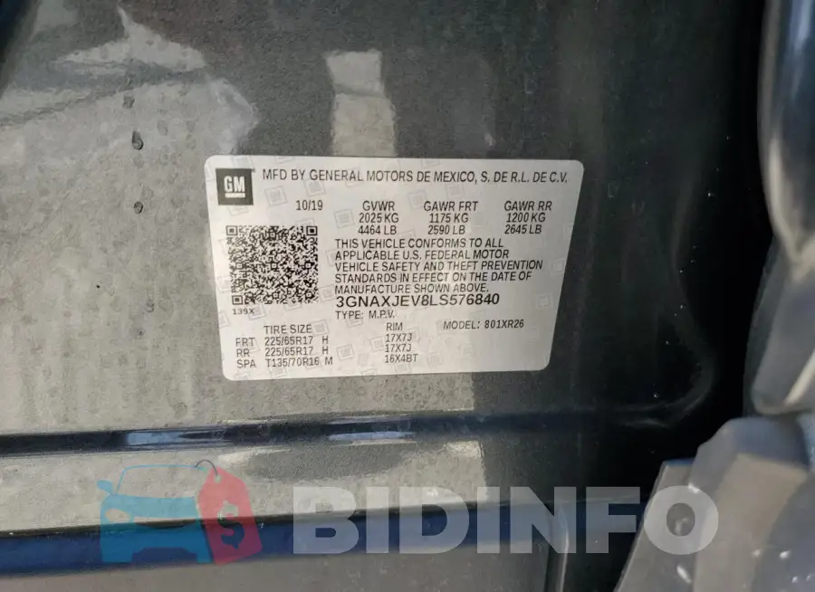 3GNAXJEV8LS576840 Photo# 13