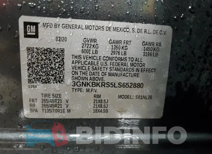 3GNKBKRS5LS652880 Photo# 12