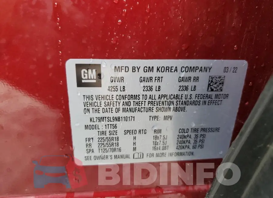 KL79MTSL9NB110171 Photo# 13
