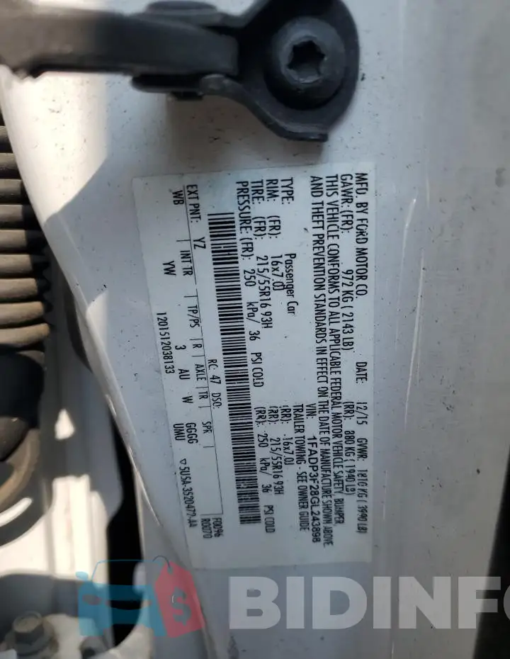 1FADP3F28GL243898 Photo# 12