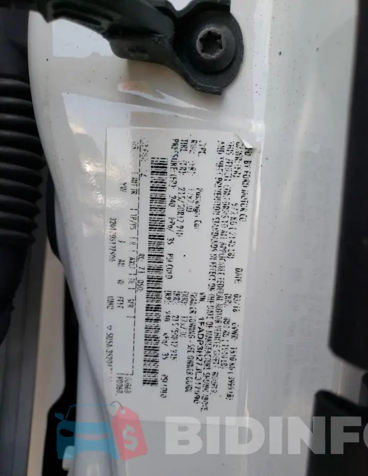1FADP3H27JL317090 Photo# 12