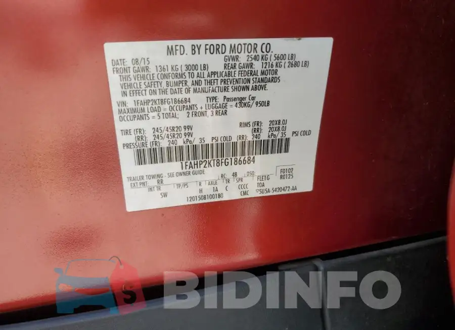1FAHP2KT8FG186684 Photo# 12