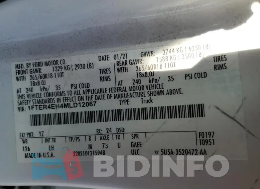 1FTER4EH4MLD12067 Photo# 12