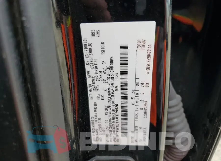1FTFW1E13JFD79526 Photo# 12