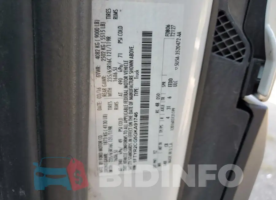 1FTYR2CG5GKA91746 Photo# 13