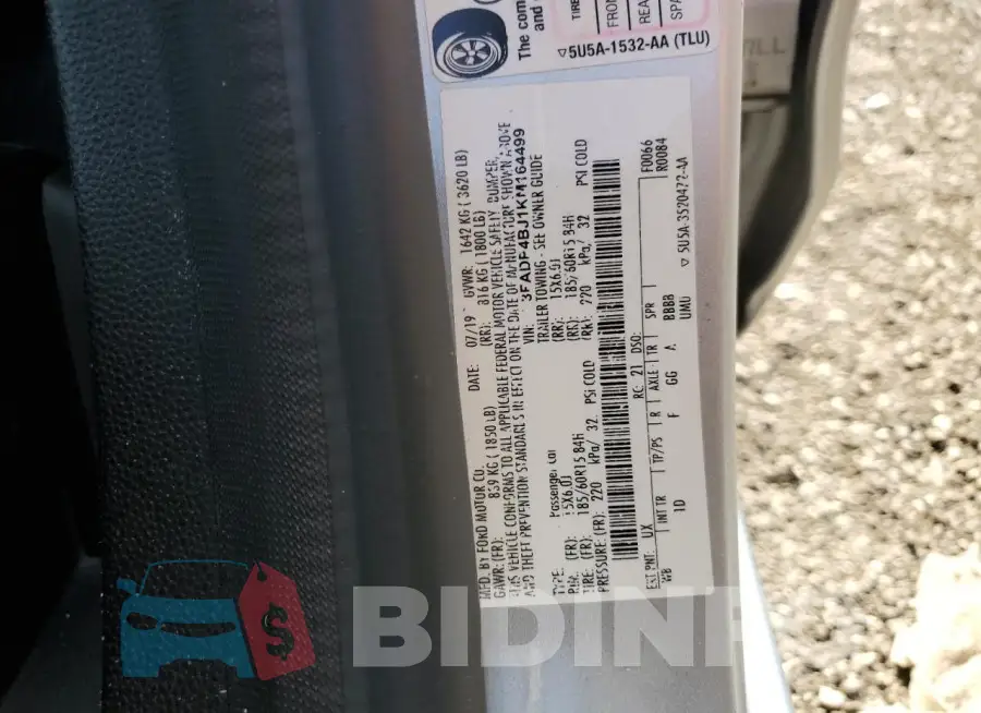 3FADP4BJ1KM164499 Photo# 12