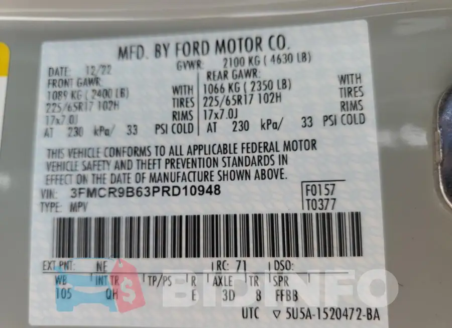 3FMCR9B63PRD10948 Photo# 12