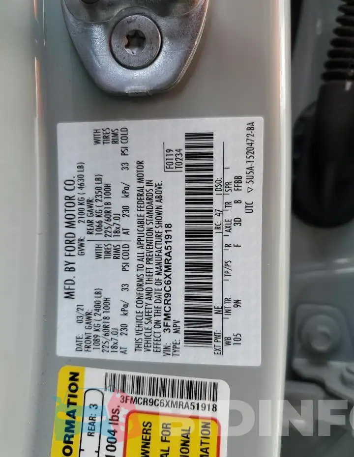 3FMCR9C6XMRA51918 Photo# 14