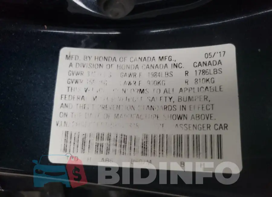 2HGFC2F57HH543838 Photo# 12