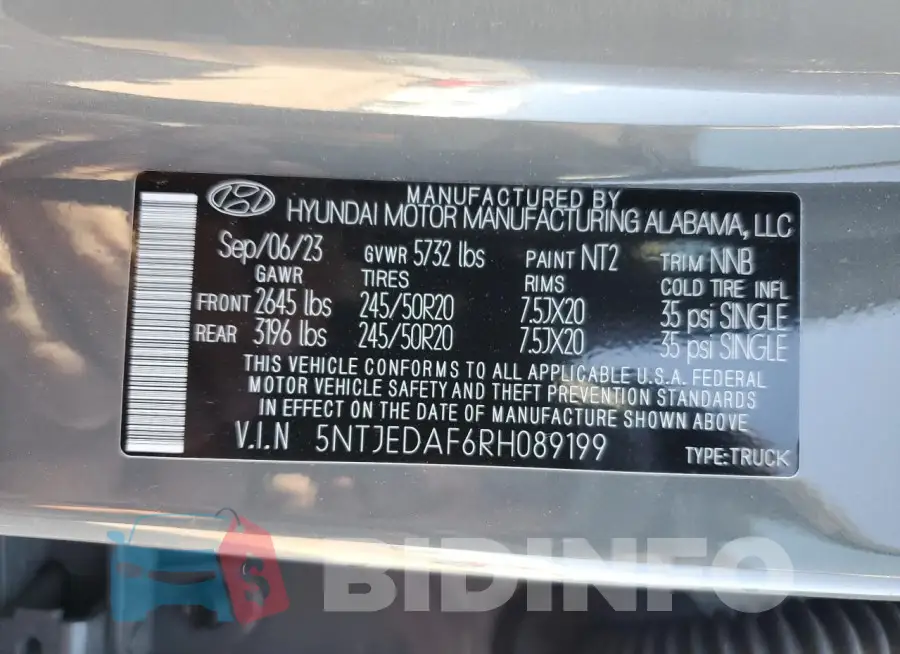 5NTJEDAF6RH089199 Photo# 12