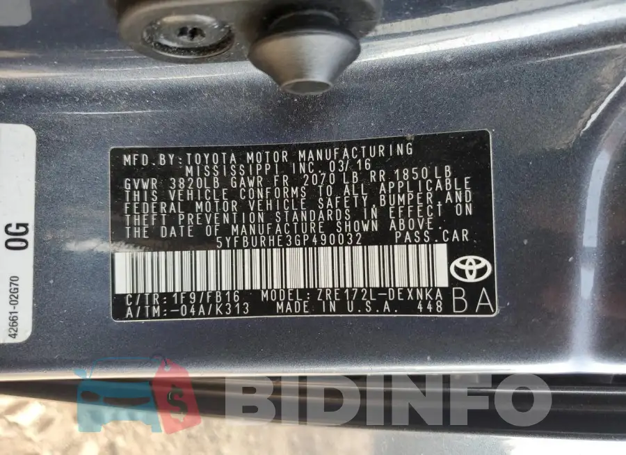 5YFBURHE3GP490032 Photo# 12