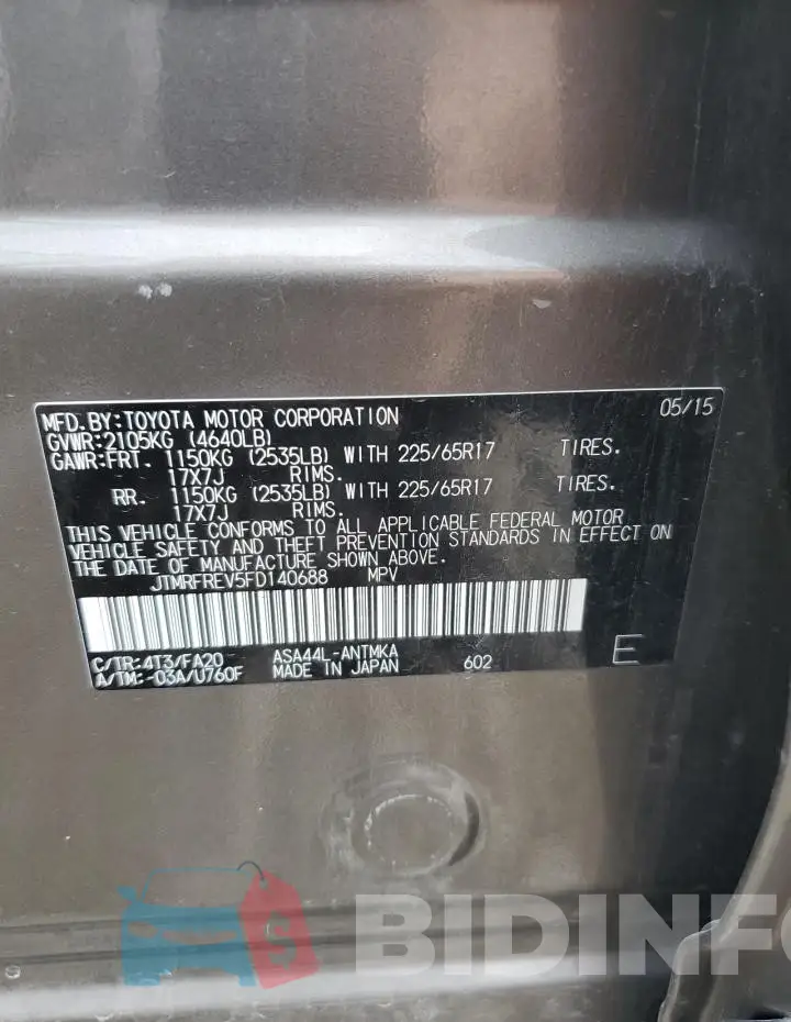 JTMRFREV5FD140688 Photo# 12