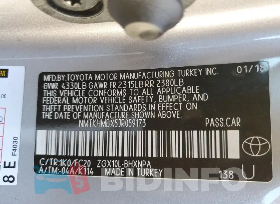 NMTKHMBX5JR059173 Photo# 12
