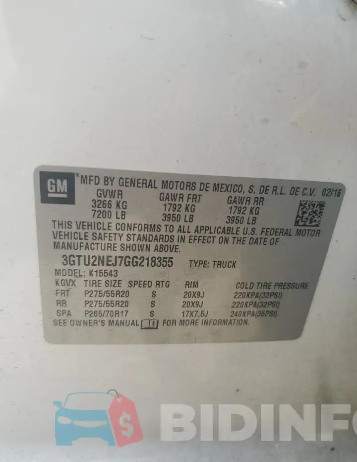 3GTU2NEJ7GG218355 Photo# 12