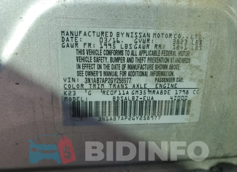 3N1AB7AP2GY258977 Photo# 12