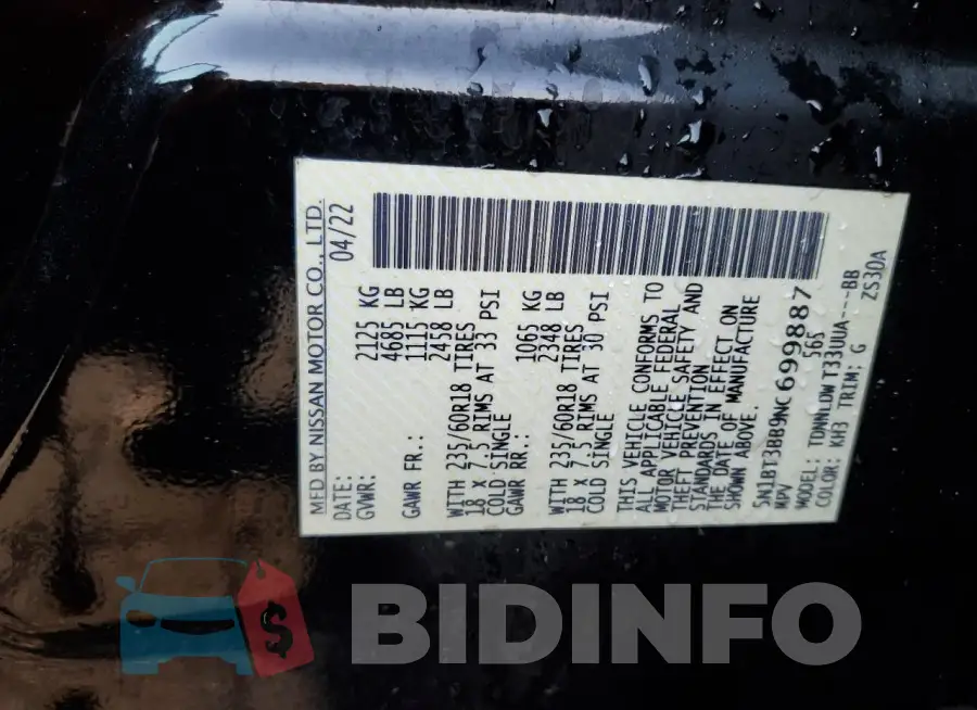5N1BT3BB9NC699887 Photo# 14