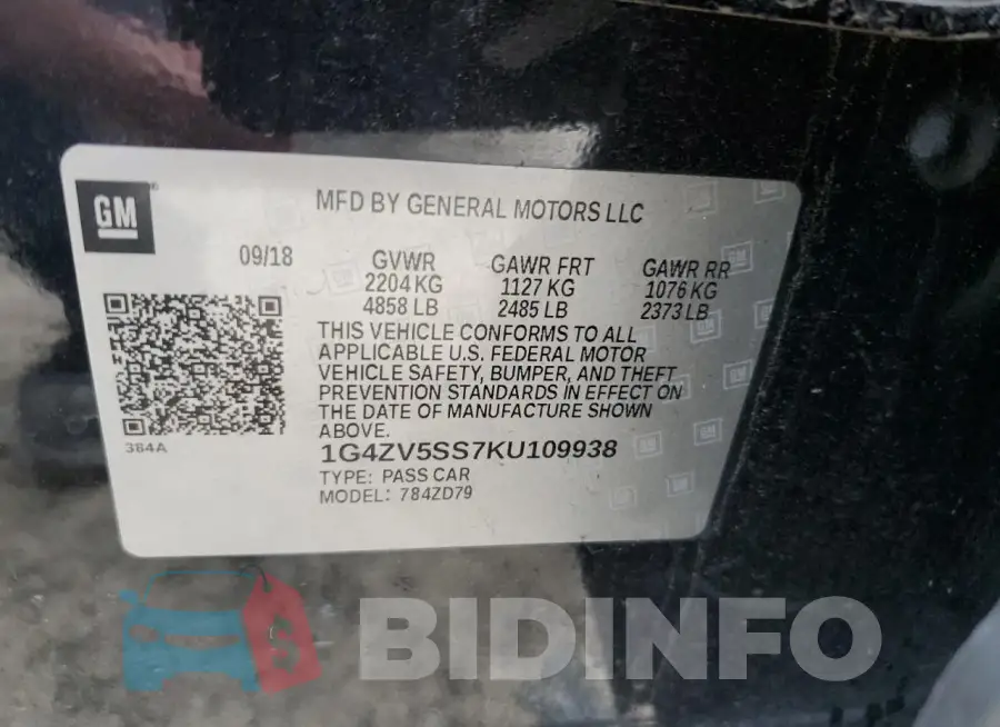 1G4ZV5SS7KU109938 Photo# 12