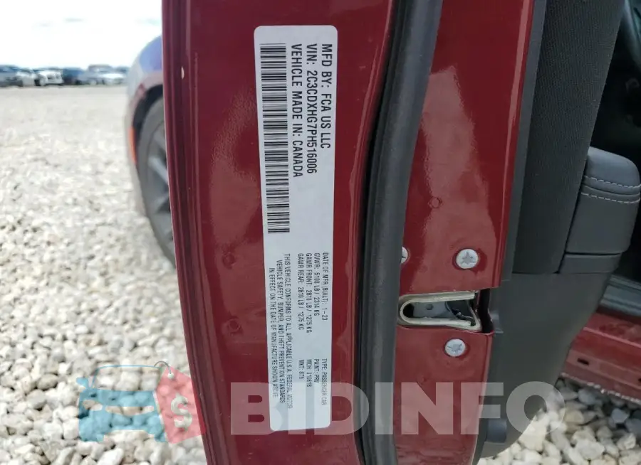 2C3CDXHG7PH516006 Photo# 12