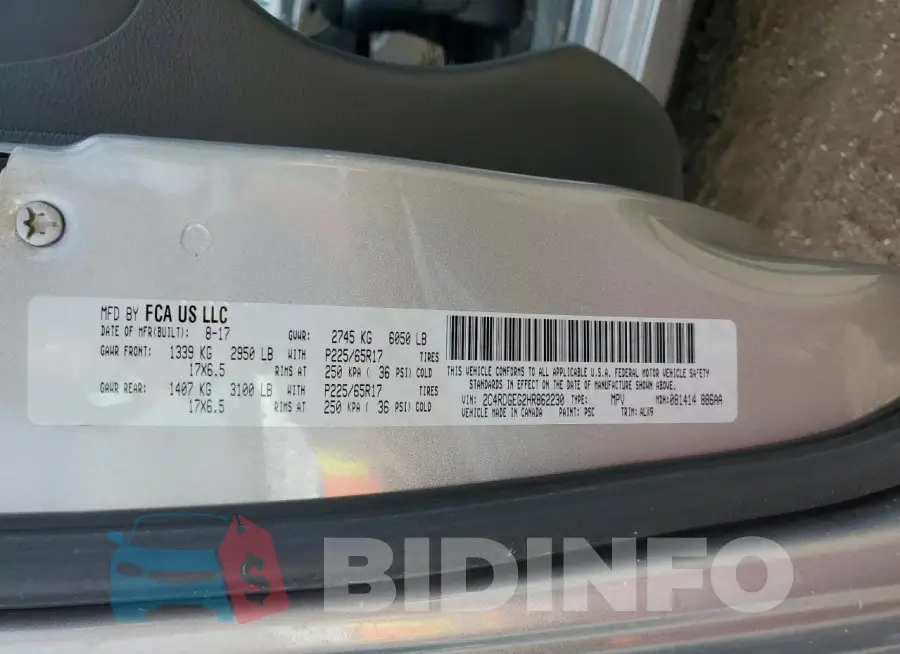 2C4RDGEG2HR862230 Photo# 14