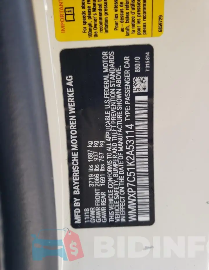 WMWXP7C51K2A53114 Photo# 13