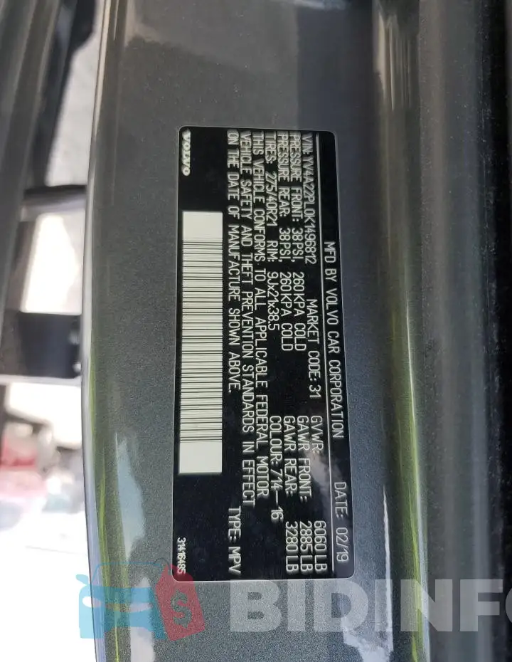 YV4A22PL0K1496812 Photo# 13
