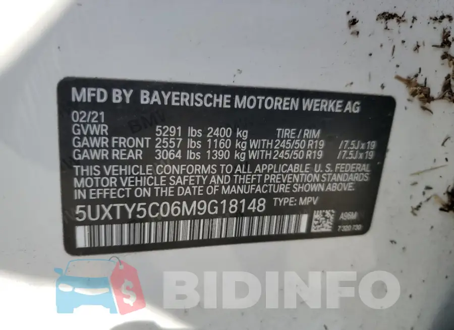 5UXTY5C06M9G18148 Photo# 13