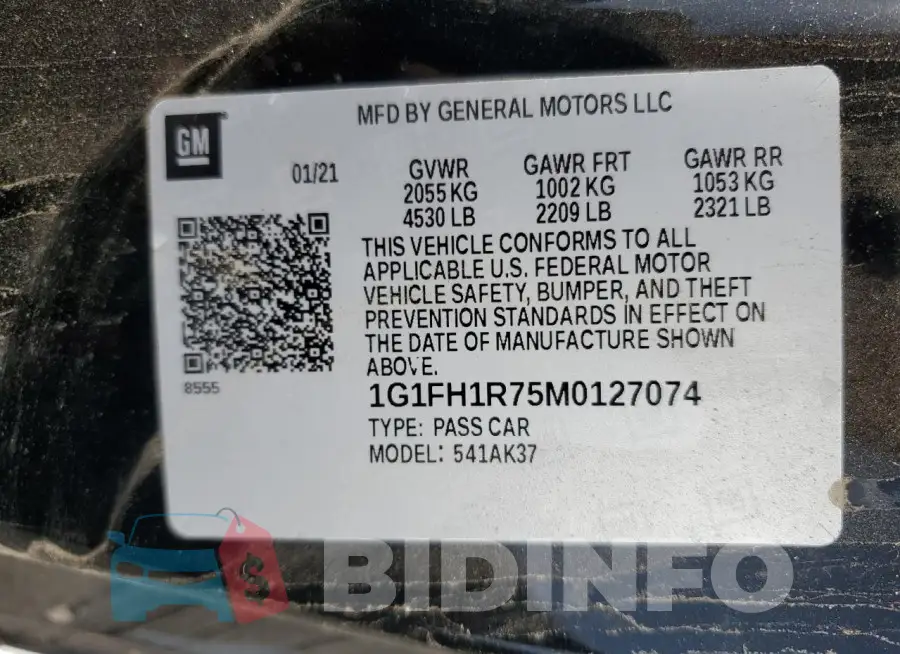 1G1FH1R75M0127074 Photo# 12