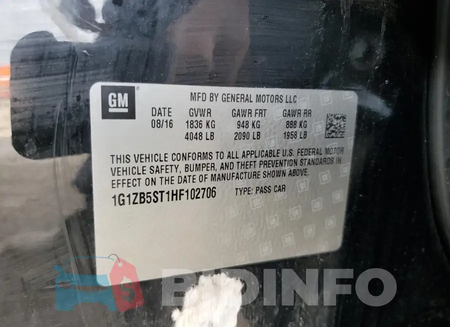 1G1ZB5ST1HF102706 Photo# 12
