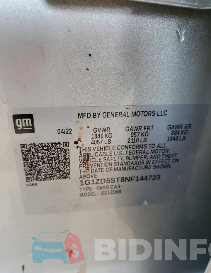 1G1ZD5ST8NF144733 Photo# 12