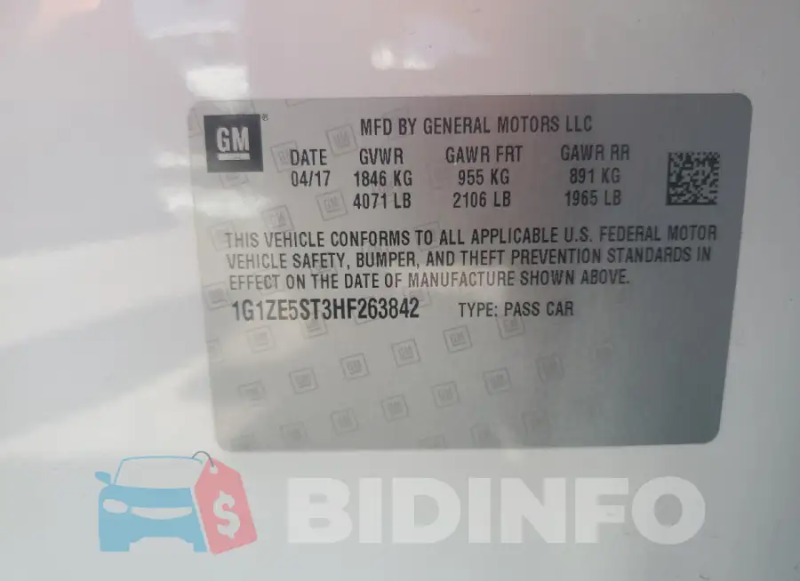 1G1ZE5ST3HF263842 Photo# 12