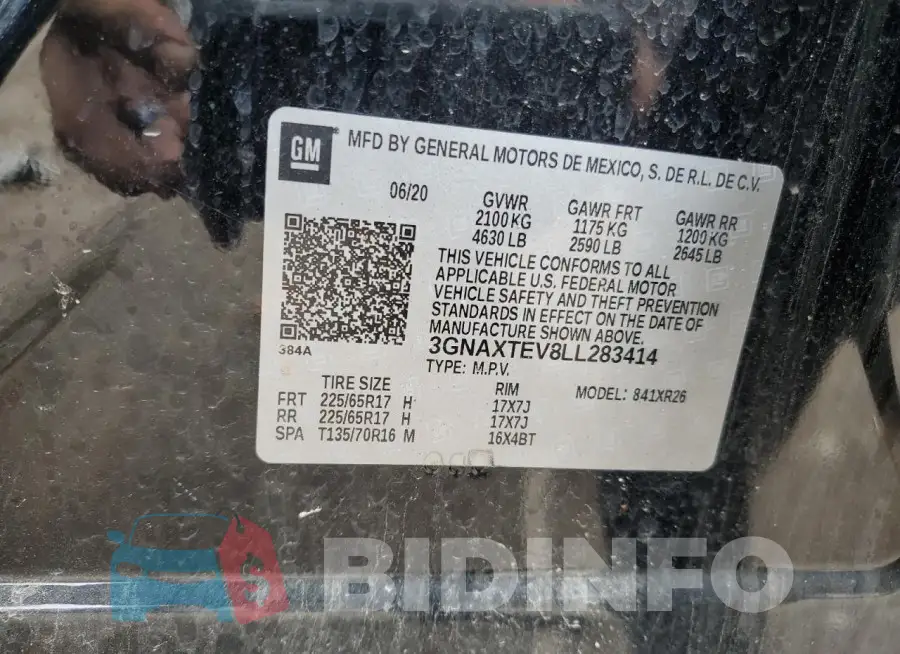 3GNAXTEV8LL283414 Photo# 12