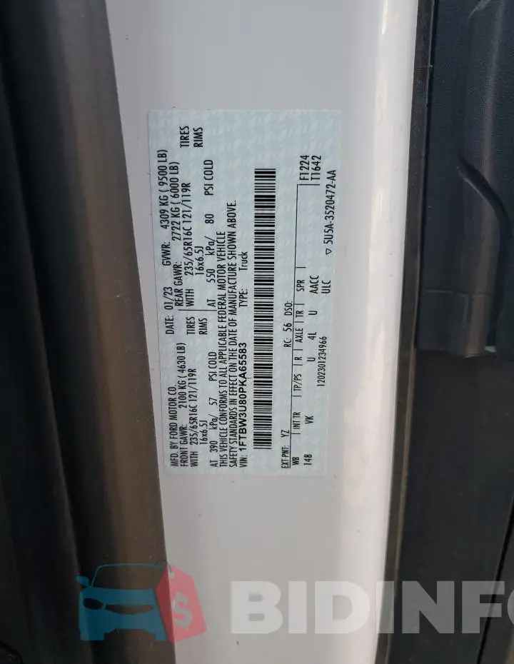 1FTBW3U80PKA65583 Photo# 13