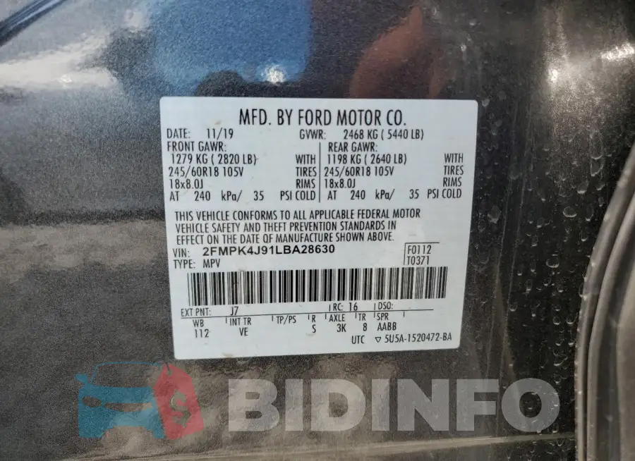 2FMPK4J91LBA28630 Photo# 13