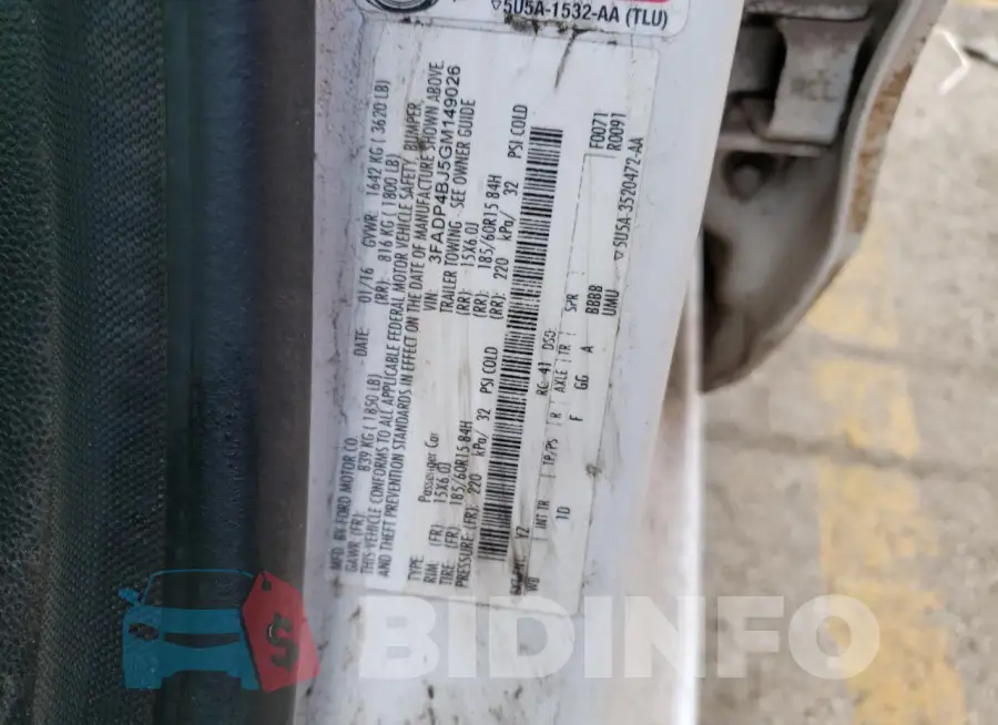 3FADP4BJ5GM149026 Photo# 12