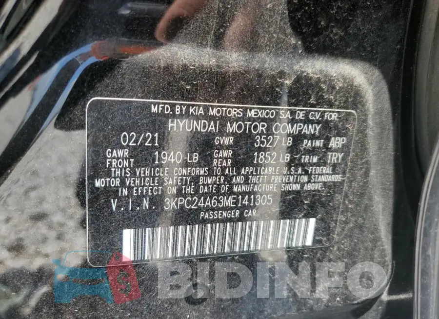 3KPC24A63ME141305 Photo# 12