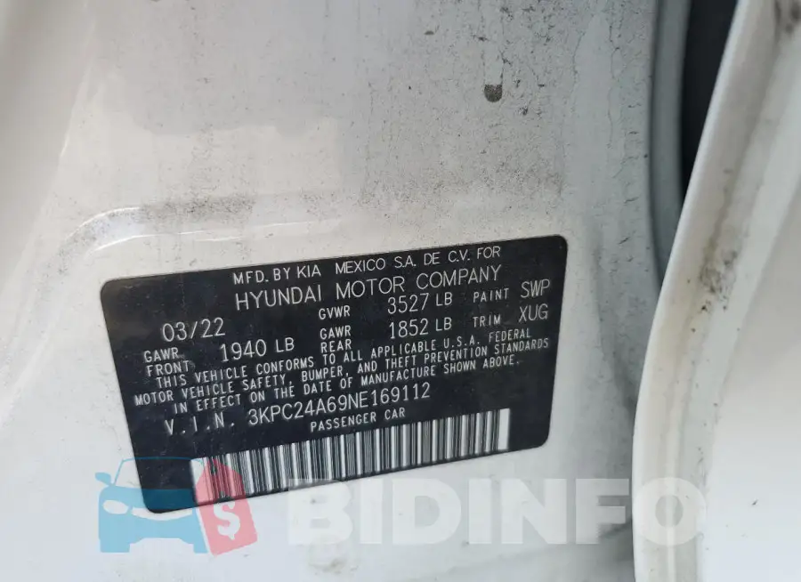 3KPC24A69NE169112 Photo# 12