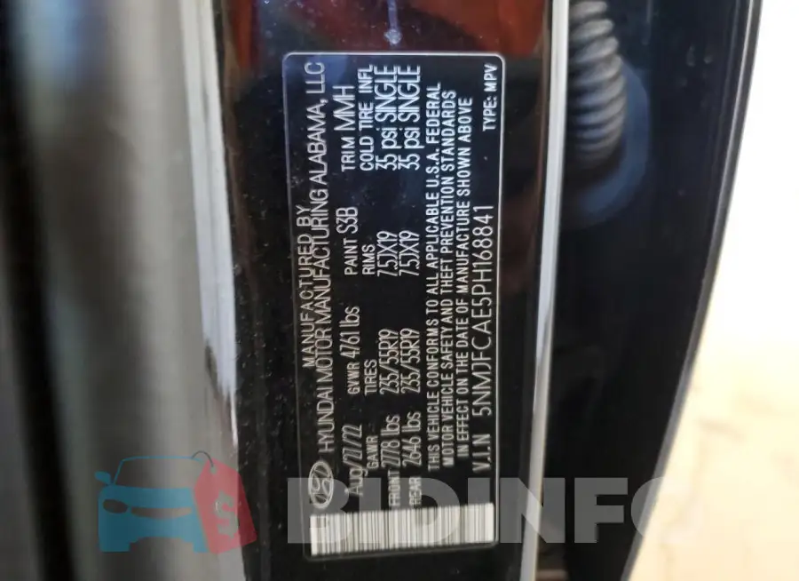 5NMJFCAE5PH168841 Photo# 14