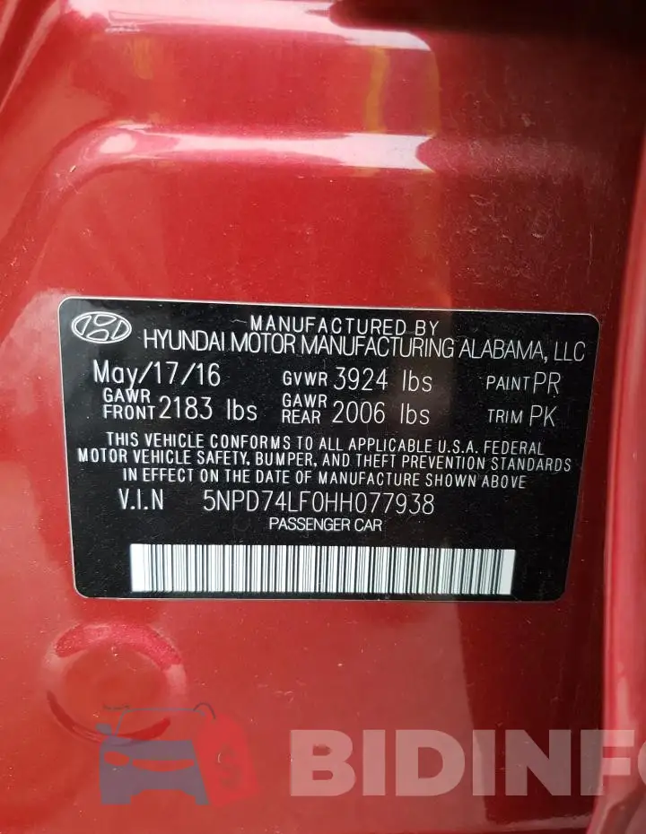 5NPD74LF0HH077938 Photo# 12