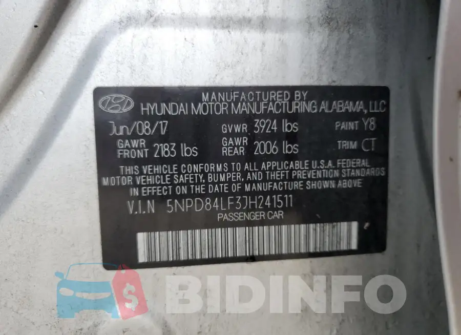 5NPD84LF3JH241511 Photo# 13