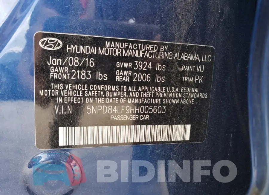 5NPD84LF9HH005603 Photo# 12