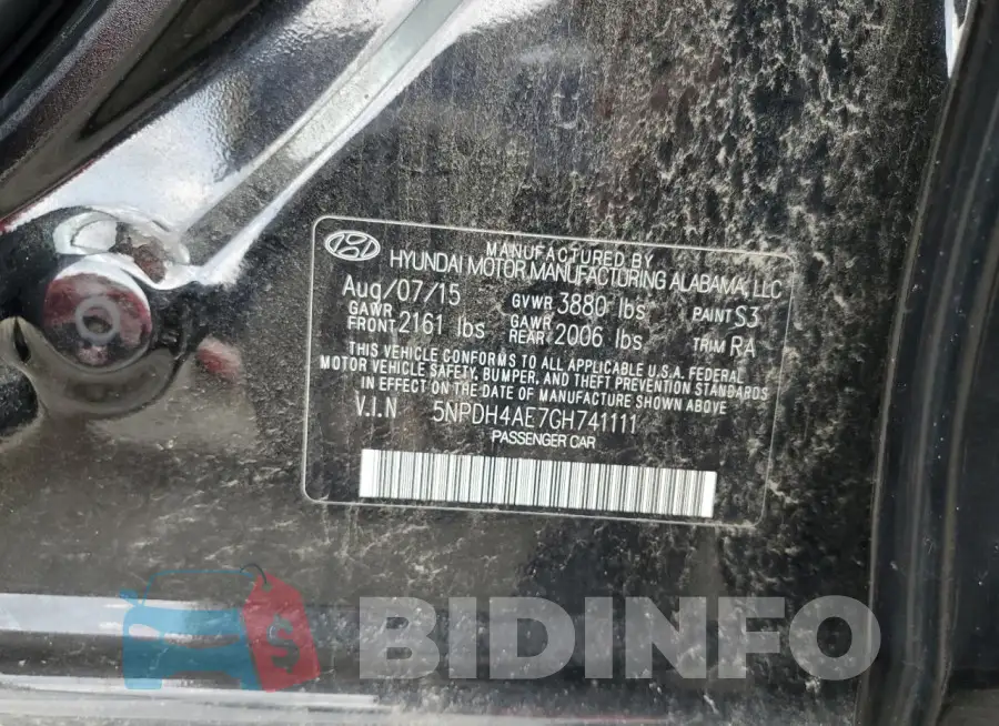 5NPDH4AE7GH741111 Photo# 12