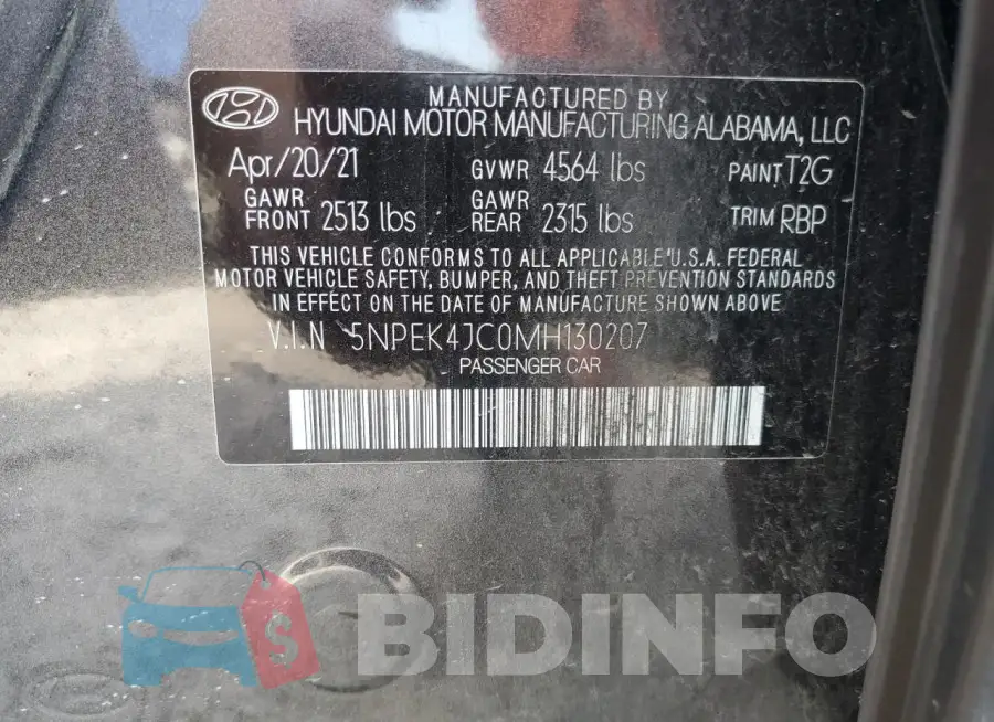 5NPEK4JC0MH130207 Photo# 12