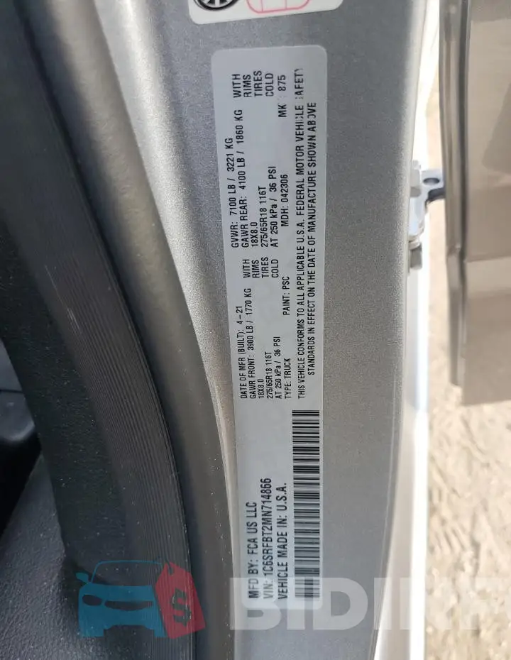 1C6SRFBT2MN714866 Photo# 12