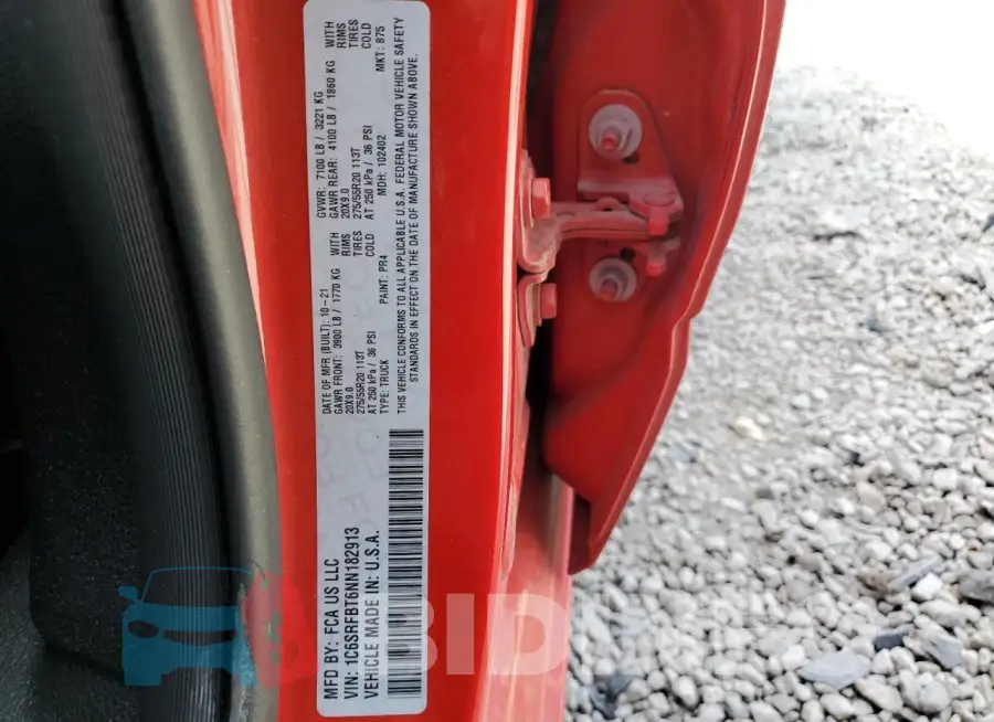 1C6SRFBT6NN182913 Photo# 12