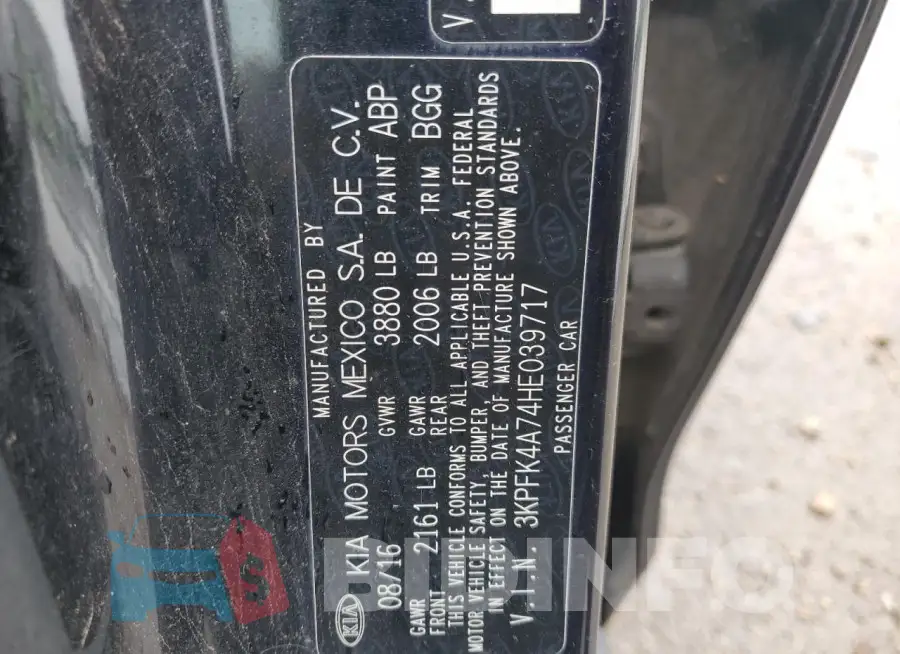 3KPFK4A74HE039717 Photo# 12
