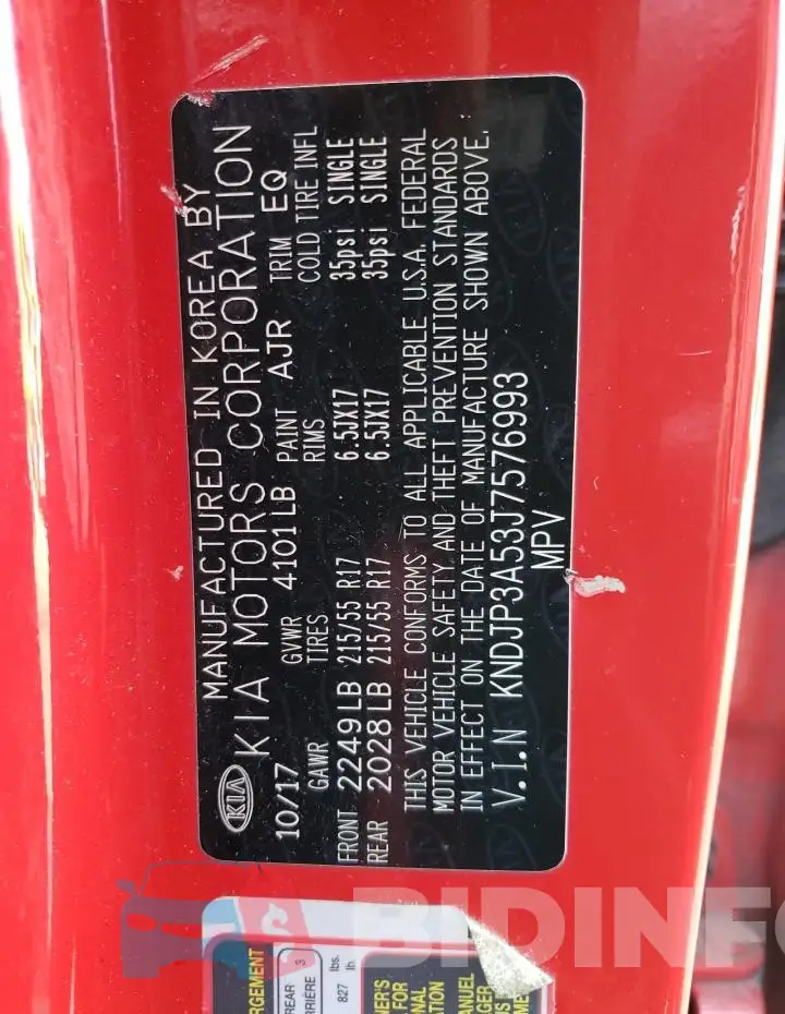 KNDJP3A53J7576993 Photo# 12