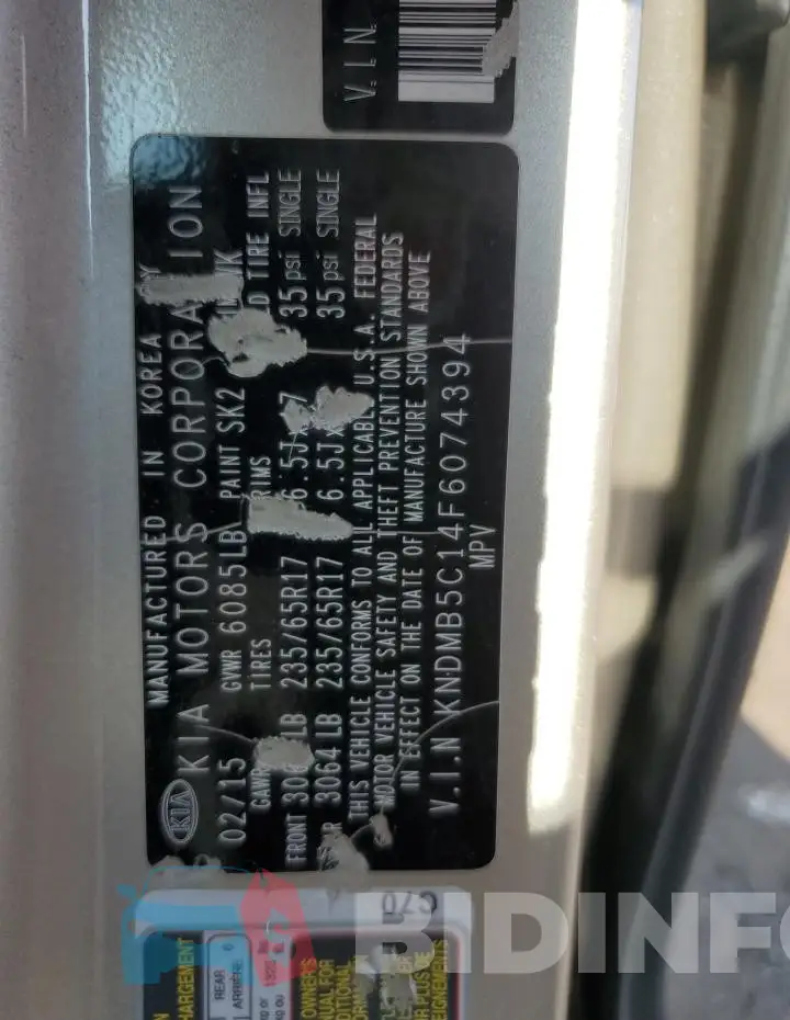 KNDMB5C14F6074394 Photo# 14